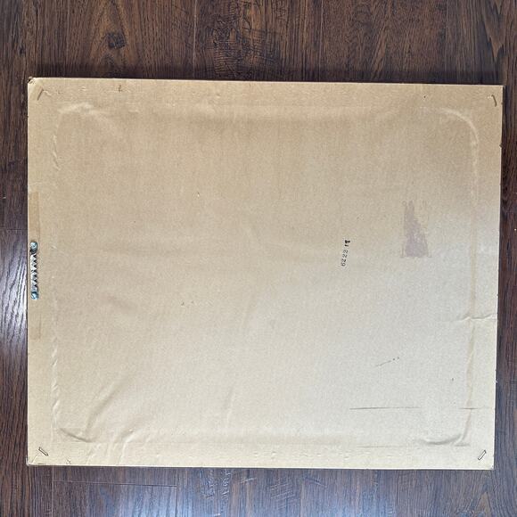 Vintage Albert Anker Girl Knitting Print Framed Wood Rectangular Wall Decoration - Picture 4 of 8